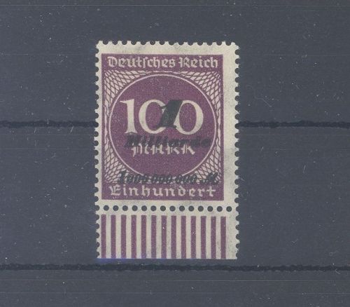 Dt. Reich Mi.Nr. 291a, 1 Mrd. Freimarke 1923 ** vom Unterrand