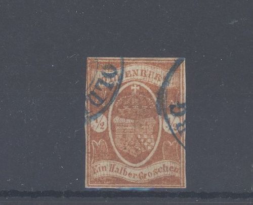 Oldenburg Michel Nummer 11, 1-2 Groschen 1861 gestempelt