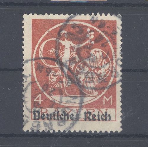Dt. Reich Michel Nummer 135 IV, 4 Mark 1920 mit PF V gestempelt