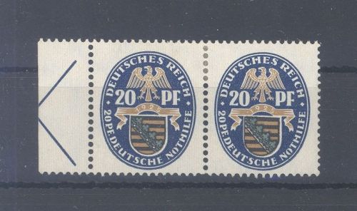 Dt. Reich, Heftchenblatt 44 A, 20 Pfg. Nothilfe 1925 ungebraucht *