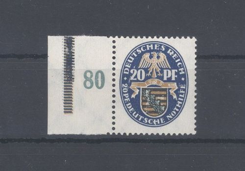 Dt. Reich, Zusammendruck W 20.3.1. 20 Pfg. Nothilfe 1925 **