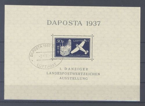 Danzig Block 2 PF IV, der Block 2 mit der Abart IV mit SST