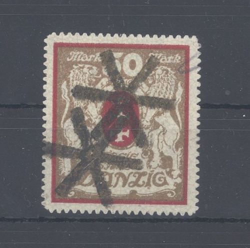 Danzig Michel Nummer 100 Xb, 50 Mark 1922 gestempelt, geprüft Infla
