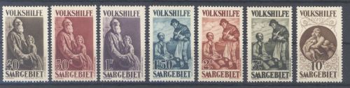 Saargebiet Michel Nummer 128-34, Volkshilfe 1928 ungebraucht *