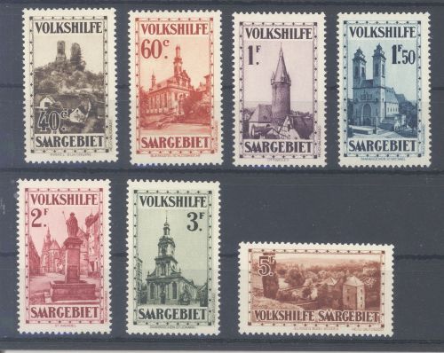 Saargebiet Michel Nummer 161-67, Volkshilfe 1932 ungebraucht *
