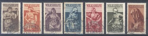 Saargebiet Michel Nummer 171-77, Volkshilfe 1934 gestempelt