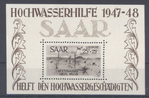 Saarland Block 2, kleiner Hochwasserblock 1948 **