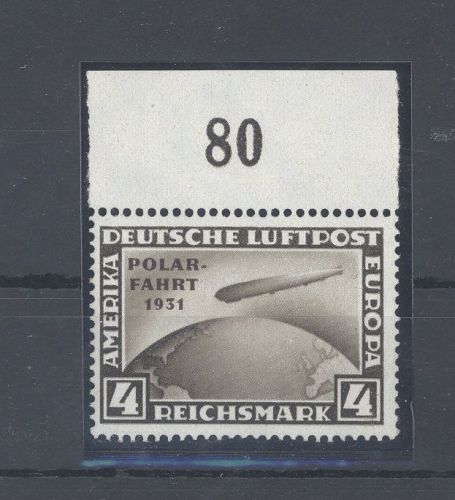 Dt. Reich Michel Nummer 458, 2 RM Polarfahrt 1931 ** Oberrand, FA BPP