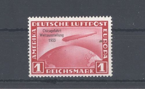 Dt. Reich Michel Nummer 496, 1 Mark Chicagofahrt 1933 ungebraucht *