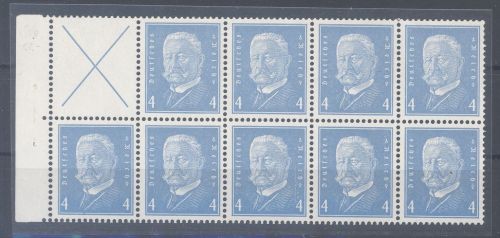 Dt. Reich, Heftchenblatt 60 B, Reichspräsidenten 1932 **