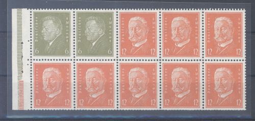 Dt. Reich, Heftchenblatt 62 B, Reichspräsidenten 1932 **