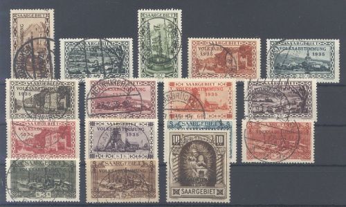 Saargebiet Michel Nummer 179-94, Volksabstimmung 1934 gestempelt