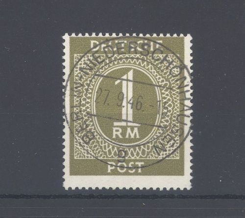 Berlin, 1 RM Ziffernausgabe Top Stempel vom 27.9.1946 aus Berlin