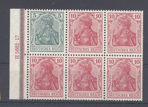 Dt. Reich, Germania Heftchenblatt 18aa B ungebraucht *