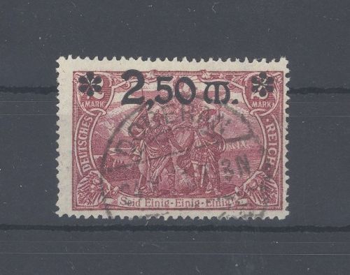 Dt. Reich Michel Nummer 118b, 2,50 Mark 1920 gestempelt, geprüft
