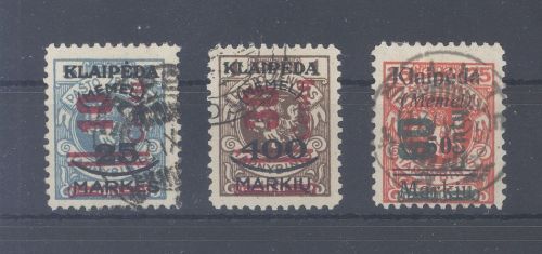 Memel Michel Nr. 230-33, Lit. Bes. 1923 fast komplett gestempelt