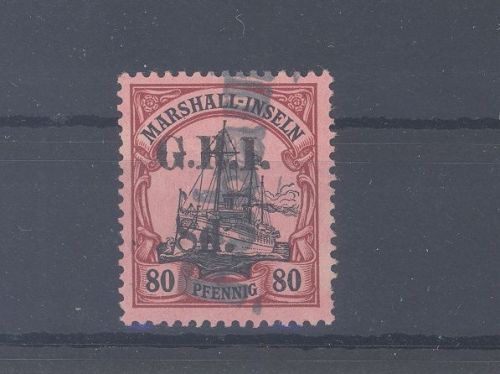 Dt. Kolonien Marshall Inseln G.R.I. Michel Nr. 9, 80 Pfg. ungebraucht *