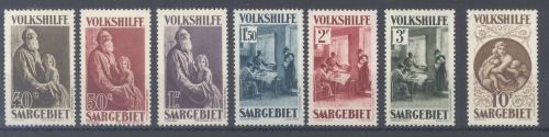 Saargebiet Michel Nummer 128-34 Volkshilfe 1928 ungebraucht Neugummi