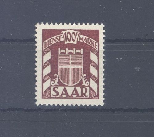 Saarland Dienst Michel Nummer 44, 100 Fr. Dienst 1949 **