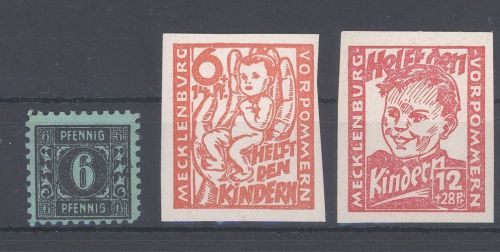 SBZ, 3 ** Besonderheiten aus Michel Nummer 1-22 als Posten
