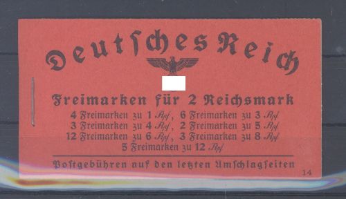 Dt. Reich, Markenheftchen Michel Nummer 39.4 Hindenburg 1940-41 **
