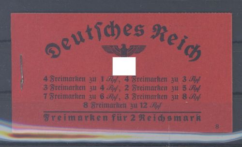 Dt. Reich, Markenheftchen Michel Nummer 37.4 Hindenburg 1937-39 **