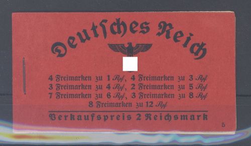 Dt. Reich, Markenheftchen Michel Nummer 37.1 Hindenburg 1937-39 **