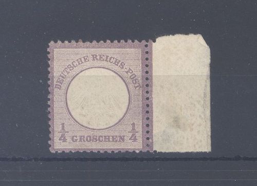 Dt. Reich Michel Nummer 1, 1-4 Groschen Brustschild ungebraucht (*)