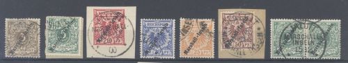 Dt. Kolonien Marshall Inseln Michel Nr. 7-12, Freimarken 1899 gestempelt