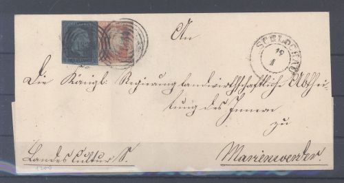 Preußen, Brief mit Mi.Nr. 13, 6 Pfg. Freimarke 1859 MiF aus Schlochau