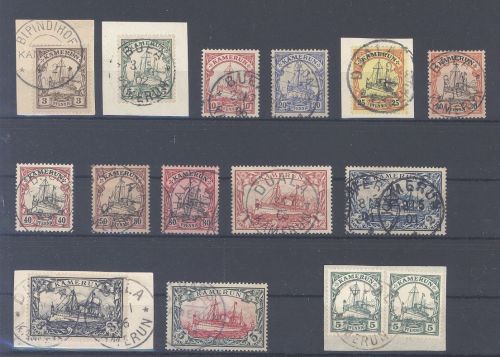 Dt. Kolonien Kamerun Michel Nummer 7-19 gestempelt, geprüft