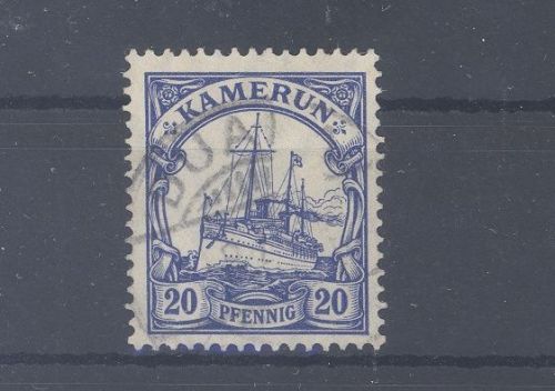 Dt. Kolonien Kamerun Michel Nummer 23, 20 Pfg. 1905-19 gestempelt