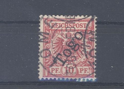 Dt. Kolonien Togo Michel Nummer 3b, 10 Pfg. 1897 gestempelt, gp. BPP