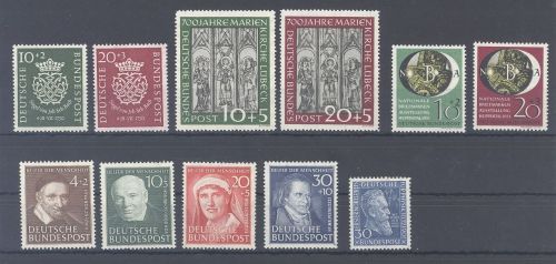 Bund Michel Nummer 121-47, Jahrgang 1950-51 fast komplett **