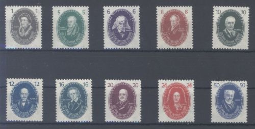 DDR Michel Nummer 261-70 Akademie 1950 **