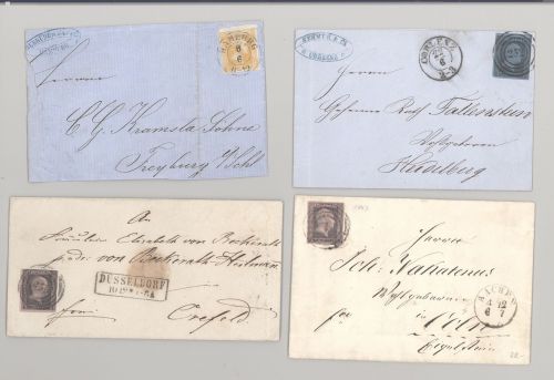 Preußen, 4 verschiedene Briefe mit Siegel Brief als Posten