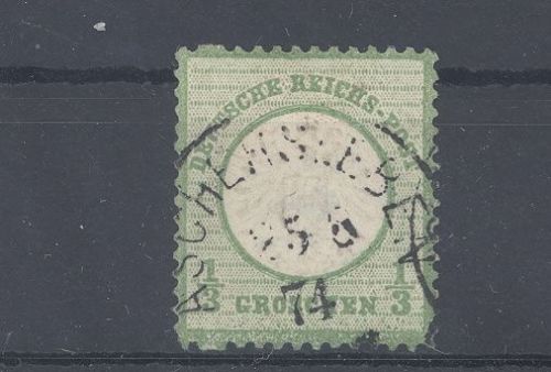 Dt. Reich Mi.Nr 17 FZL, 1-3 Gr. fehlendes Zahnloch gestempelt, gp. BPP