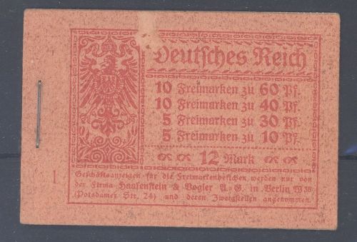 Dt. Reich, Markenheftchen Michel Nummer 15 A, Germania 1921 **