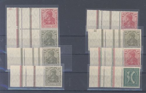 Dt. Reich, ** Posten aus RL 8-14, Germania Zusammendrucke