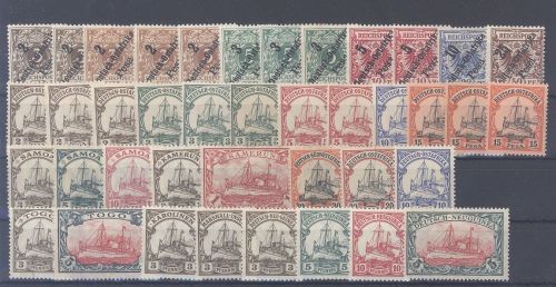 Dt. Kolonien, umfangreicher */** Posten auf Steckkarte