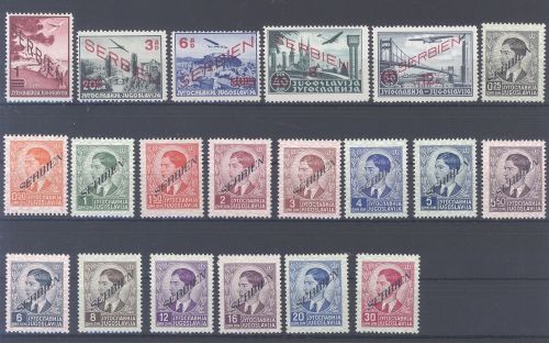 Dt. Bes. 2. WK Serbien Michel Nummer 26-49 aus Freimarken 1941 **