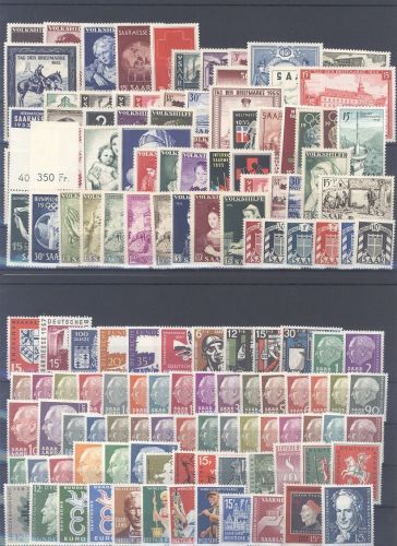 Saarland, umfangreicher ** Posten auf 3 Steckkarten