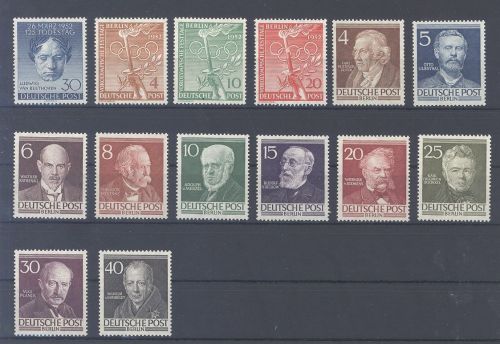 Berlin Michel Nummer 87-100, Jahrgang 1952 **