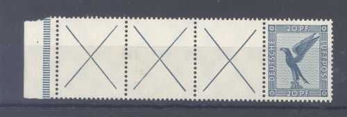 Dt. Reich Zusammendruck Mi.Nr. W 21.3, 20 Pfg. Flugpost 1930 **