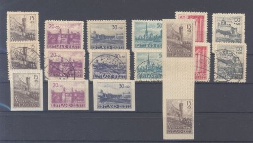 Dt. Bes. 2. WK Estland, **/gestempelter Posten mit Zwischensteg