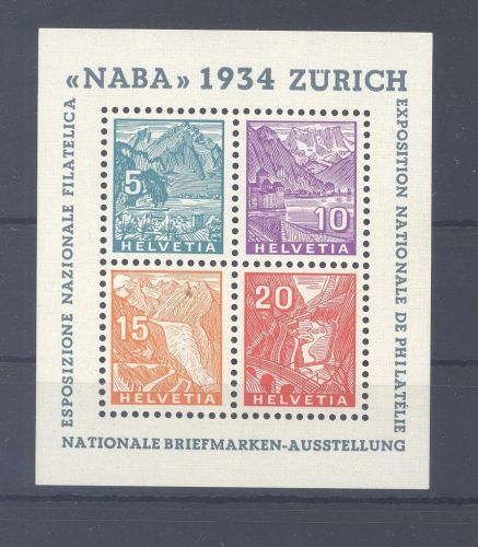 Schweiz Block 1, NABA 1934 **