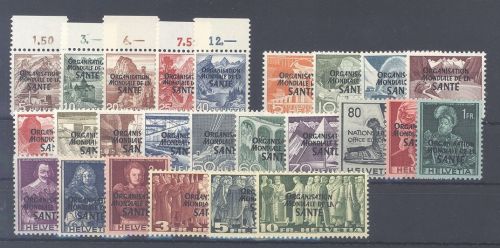 Schweiz Weltgesundheitsorganisation Michel Nummer 1-25 **