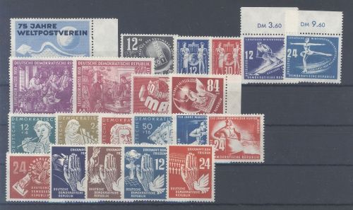 DDR, ** Posten aus 1949-50 auf Steckkarte