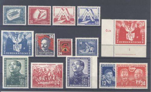 DDR, ** Posten aus 1951 auf Steckkarte