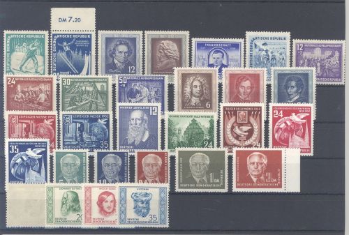 DDR, ** Posten aus 1952 auf Steckkarte